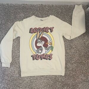 Beige looney toones crew neck.
